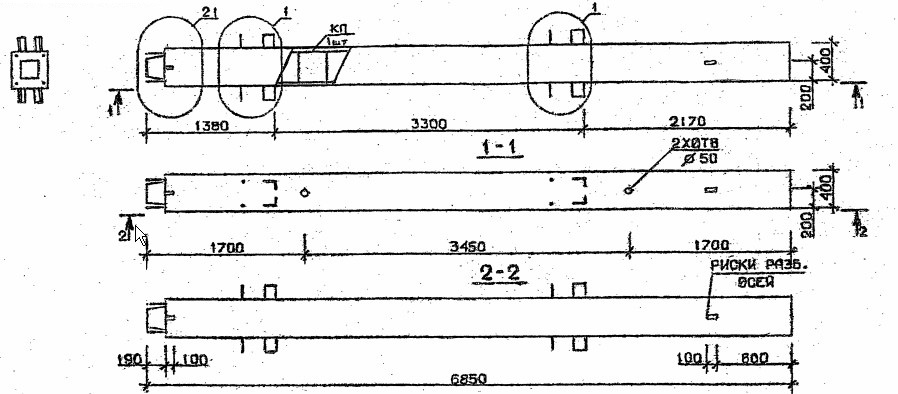 Колонна 1КН 33.69-6-с Серия 1.020.1-2с/89